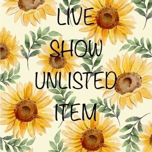 Live Show Unlisted Items! Shown as is
